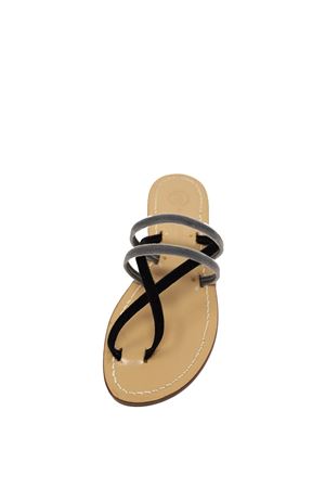 sandali capresi in velluto Da Costanzo | X2FNEROAZZ